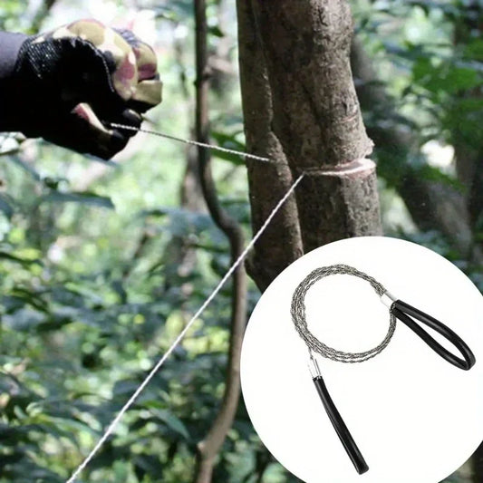 1PC Draagbare RVS Draadzaag met Vingerhandvat – Pocket Handzaag voor Kamperen, Hiking en Overleving
