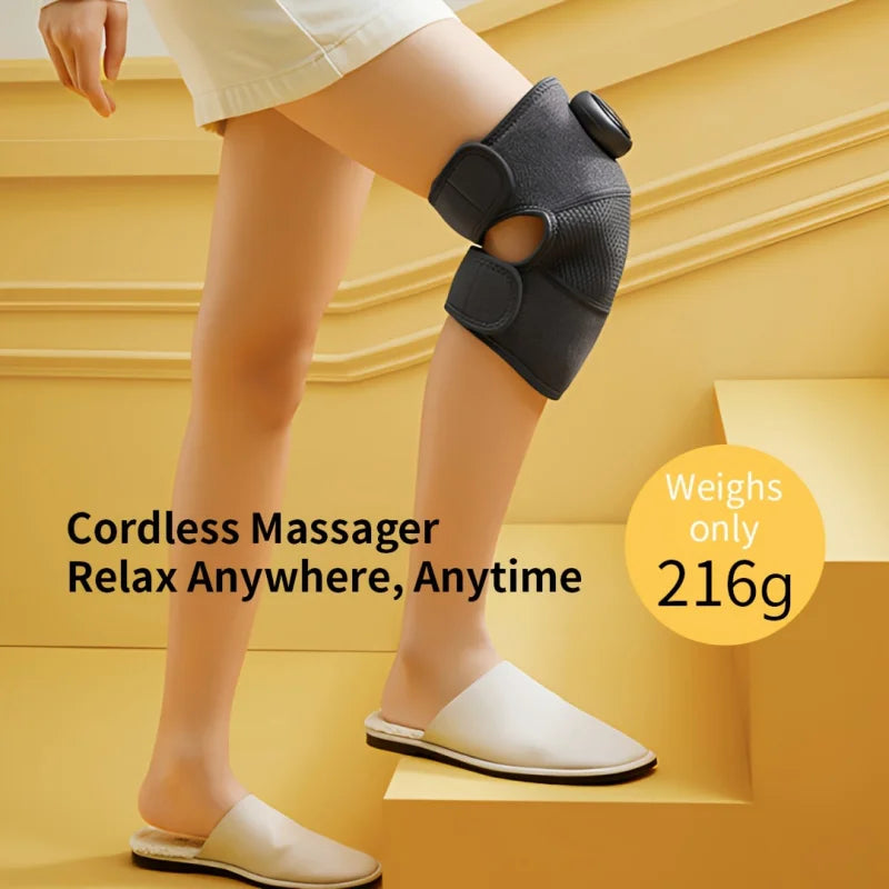Oplaadbare Verwarmde Knie Massager - Verlicht Schouderpijn, Elleboogpijn en Vibraties met Aangepaste Verwarmingsinstellingen