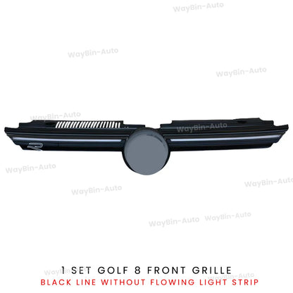 VW Golf MK8 GTI R Style Body Kit – Frontgrill-Upgrade mit LED-Lichtleiste