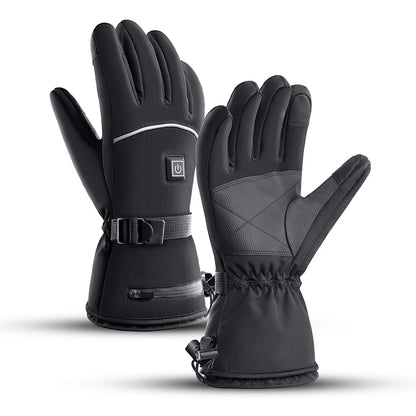 Verwarmde Motorhandschoenen - Winterwaterdichte Handschoenen voor Motor, Ski en Sneeuwscooter met Touchscreen en Herlaadbare Verwarming