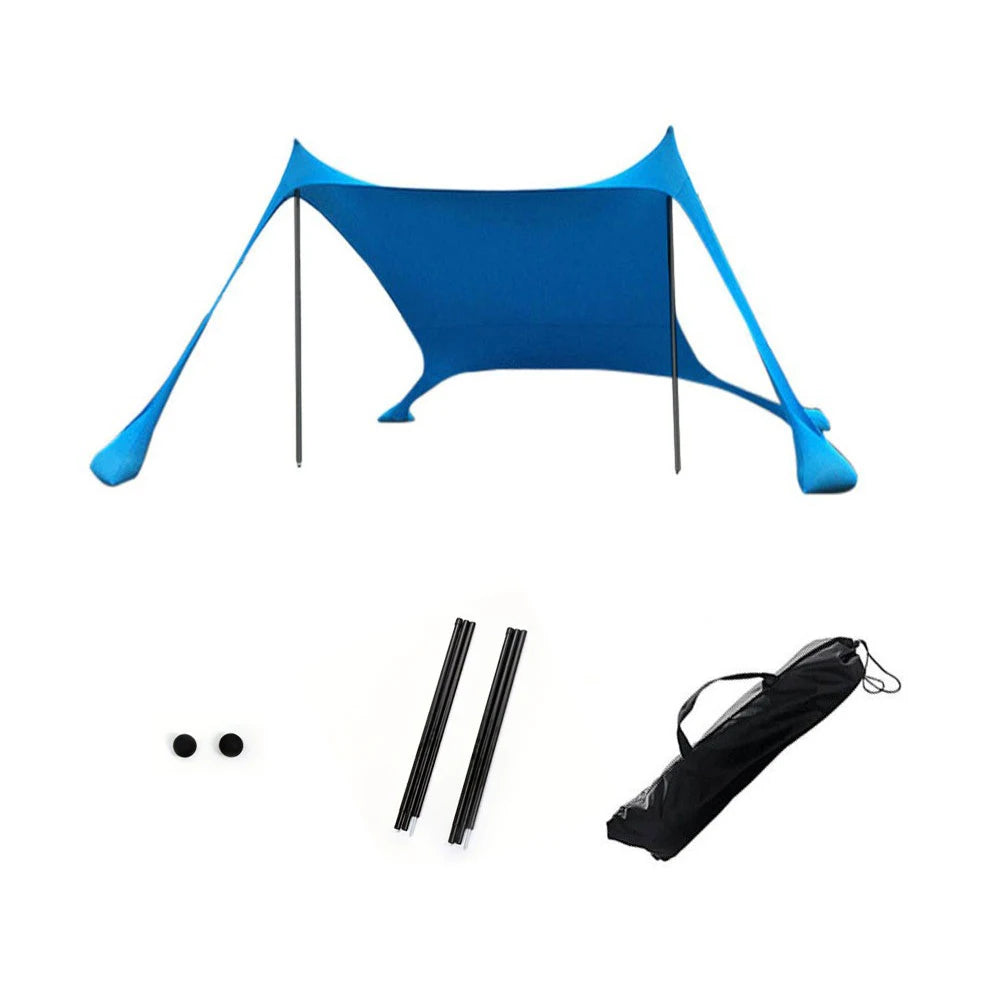 Outdoor Strandtent – Windbestendige UPF50+ Zonnescherm Tent voor 3-4 Personen, Draagbare Familie Tent