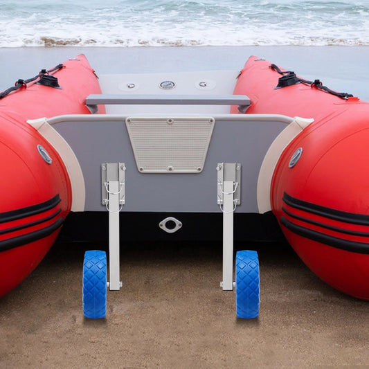 2PCS Boot Lancering Wielen 10" RVS Boot Transom Wielen voor Opblaasbare Boot Trailer
