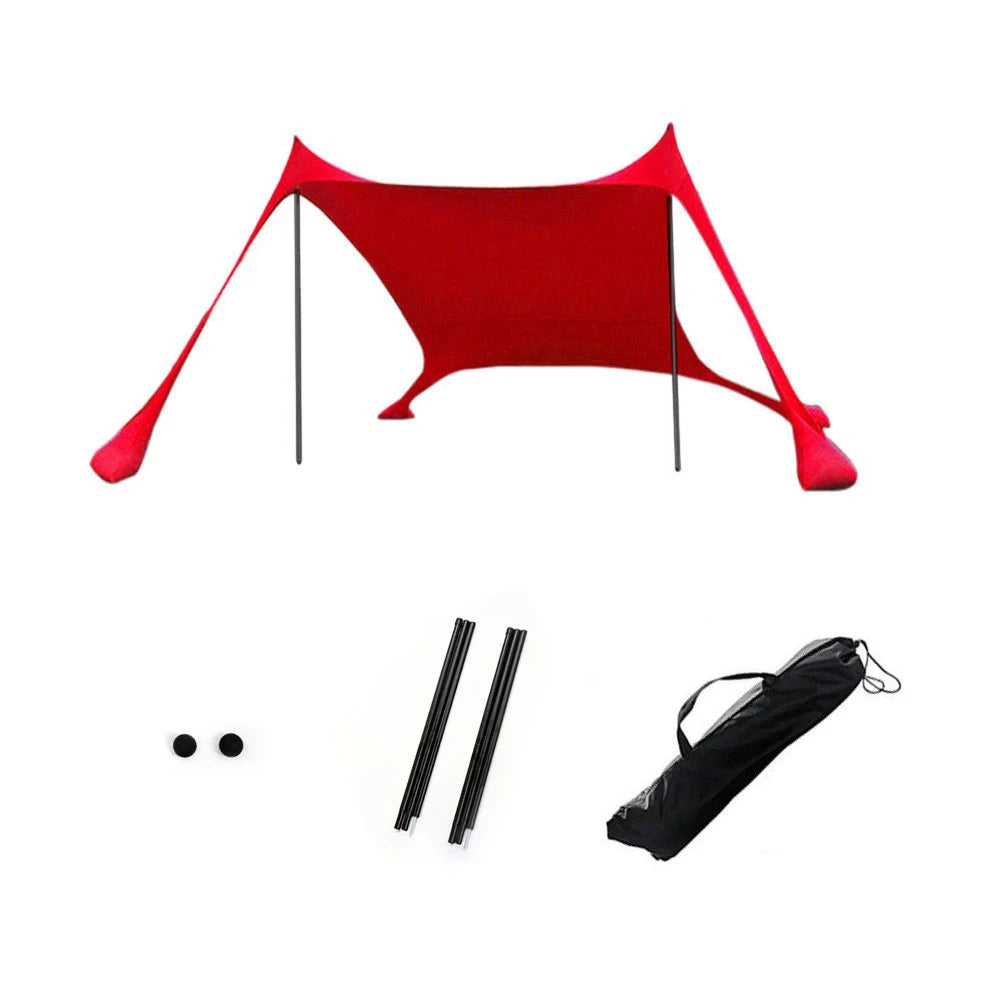 Outdoor Strandtent – Windbestendige UPF50+ Zonnescherm Tent voor 3-4 Personen, Draagbare Familie Tent