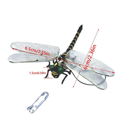 Simulatie Dambord Insect Model, Mini Dambord Beeldje voor Muggenwering, Tuin- en Buitendecoratie, Eco-vriendelijk PVC Ornament