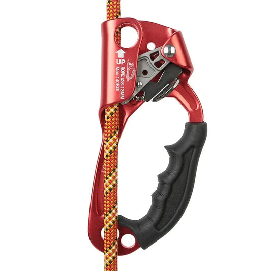 Professionele Outdoor Klimhand Ascender | Links en Rechts Hand Klimgerei voor Touwklimmen en Bergbeklimmen
