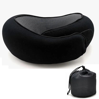 Travel Neck Pillow – U-vormig Geheugenfoam Reiskussen voor Neksteun, Anti-Snurk en Ademhaling, Verstelbaar en Draagbaar