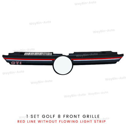 VW Golf MK8 GTI R Style Body Kit – Frontgrill-Upgrade mit LED-Lichtleiste
