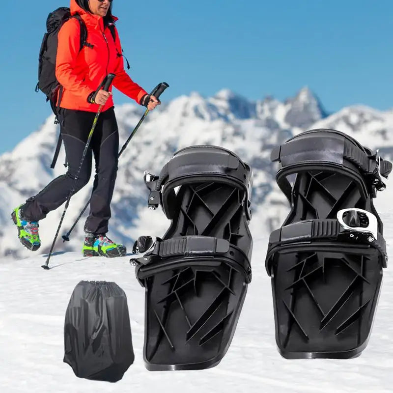 Kompakte Snow-Skates – verstellbares Ski-Zubehör, leichte und rutschfeste Ski-Werkzeuge für Winter-Outdoor-Sportarten