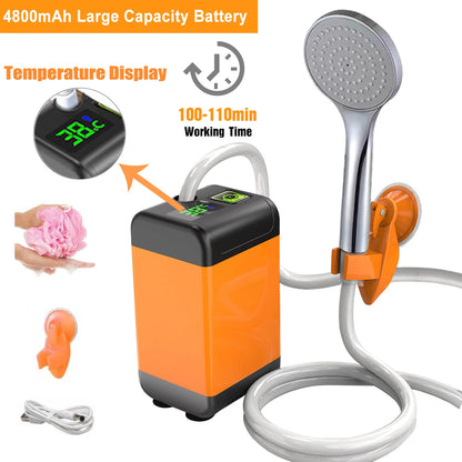 Draagbare Elektrische Douche | USB Oplaadbare Waterdichte Spuitkop voor Camping, Reizen en Dieren Wateren