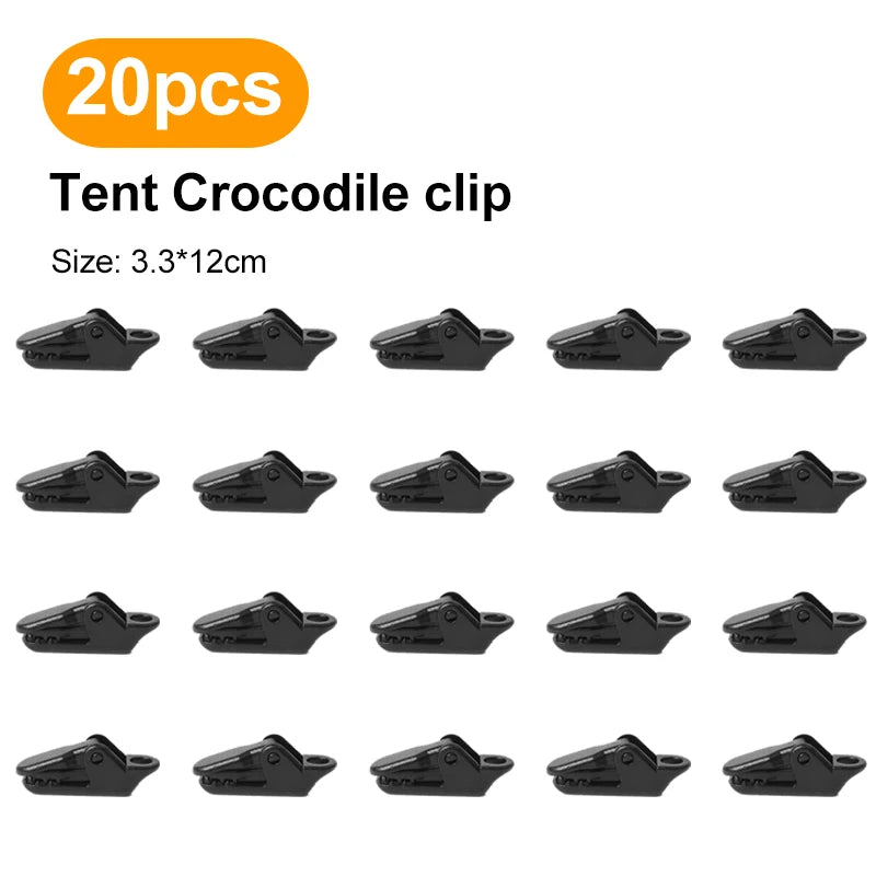 Sterke Tentclips – 10/20/50 Stuks Anti-Wind Clips voor Tarp, Tent Haken & Krokodillen Klemmen voor Kamperen