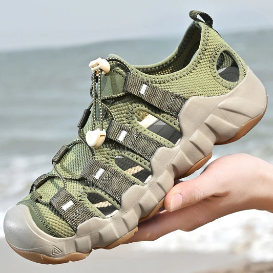 Unisex Zomerse Gesloten Teensandalen – Ademend en Comfortabel voor Wandelen, Strand en Casual Gebruik, Maten 36-46