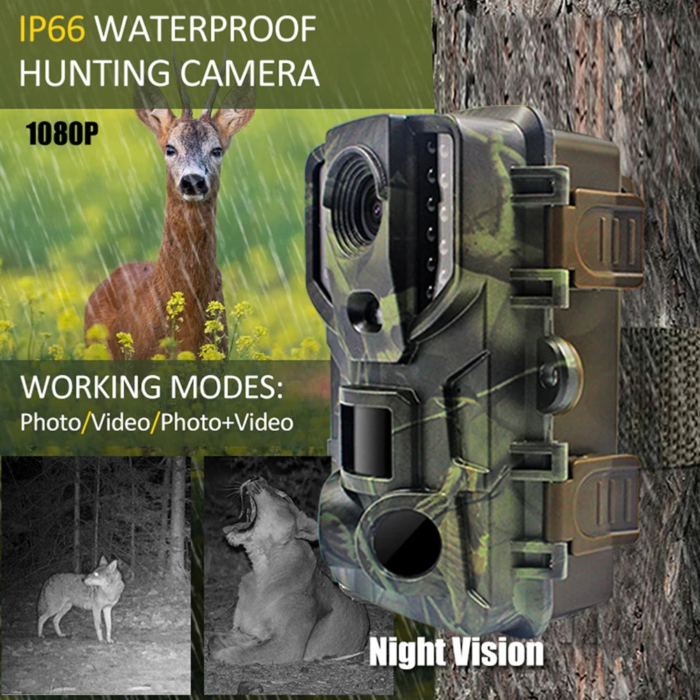 20MP 1080P Wildkamera – Wasserdichte Infrarot-Nachtsichtkamera mit Bewegungserkennung