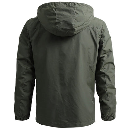 Tactical Windbreaker Jas Heren – Waterdichte Outdoor Jas met Afneembare Capuchon, Ademend & Lichtgewicht voor Lente en Herfst