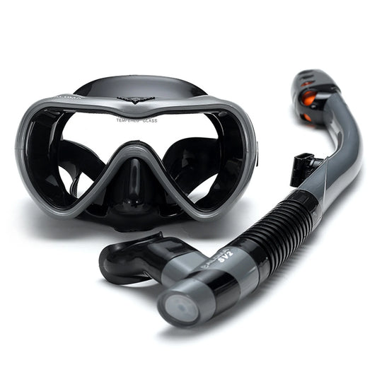 Lekvrije Snorkelset | Anti-Fog Zwembril met Gehard Glas en Dry Top Snorkel voor Snorkelen en Duiken