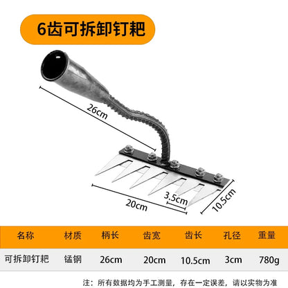 5/6/7/8 Tanden Carbon Staal Tuin Hand Hark – Tuin Weeding Tool voor Aardewerken, Dethatching en Luchtigheid van de Bodem
