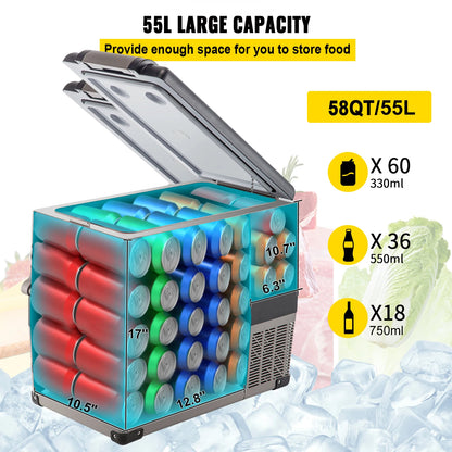 Draagbare Auto Koelbox - 20L/22L/35L/45L/55L | Mini Koelkast & Vriezer | 12/24V DC & 110-240V AC