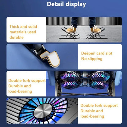 Nieuwe Draagbare Laptop Koeler Stand – Opvouwbare Cooling Pad met 4 Ventilatoren voor 13-17,3 Inch Notebooks