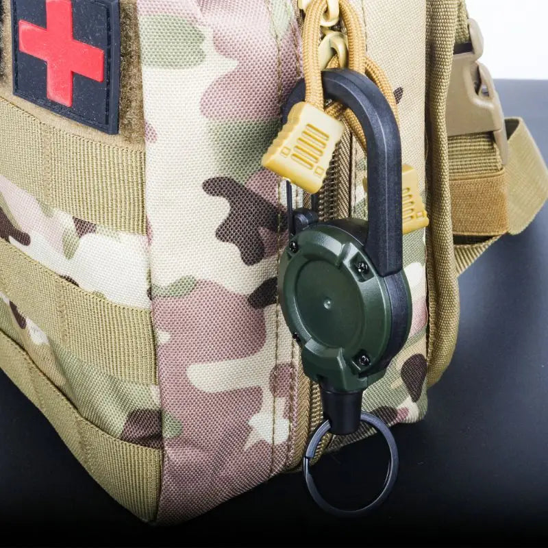 Automatische Uittrekbare Draadkoord Luya – Anti-diefstal Tactical Sleutelhanger met Telescopische Riem