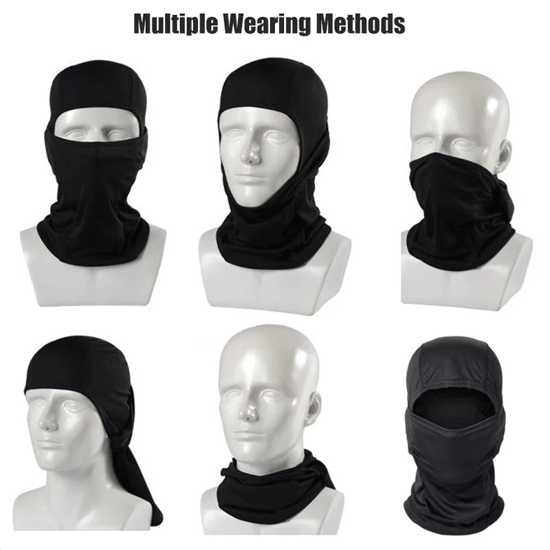 Camouflage Balaclava Hoed voor Fietsers & Jagers – Volledige Gezichtsmasker voor Buiten, Skiën, Motorhelm Binnenmuts