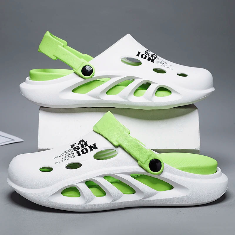2024 Nieuwe Heren Outdoor Sandalen – Comfortabele Slip-On Slippers met Dikke, Zachte EVA Zool voor Strand en Tuin
