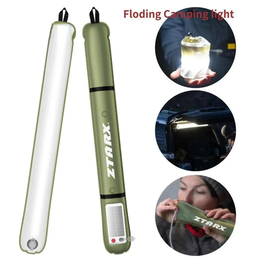 Waterdichte Opblaasbare Tentlamp | Solar & USB Oplaadbaar | Magnetische Campinglamp