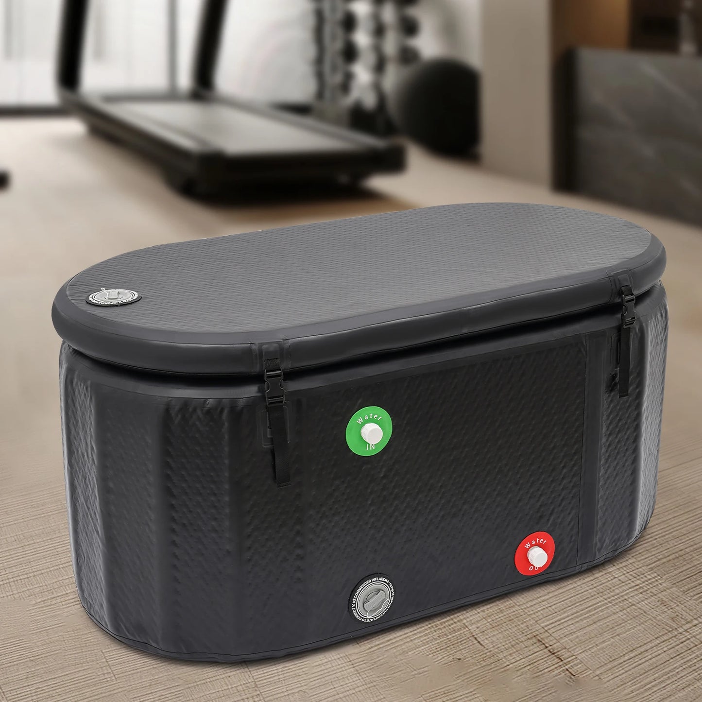 Opblaasbaar IJsbad – Koude Watertherapie Tub voor Atleten, 132x70 cm Opvouwbaar Bad voor Buiten en Herstel