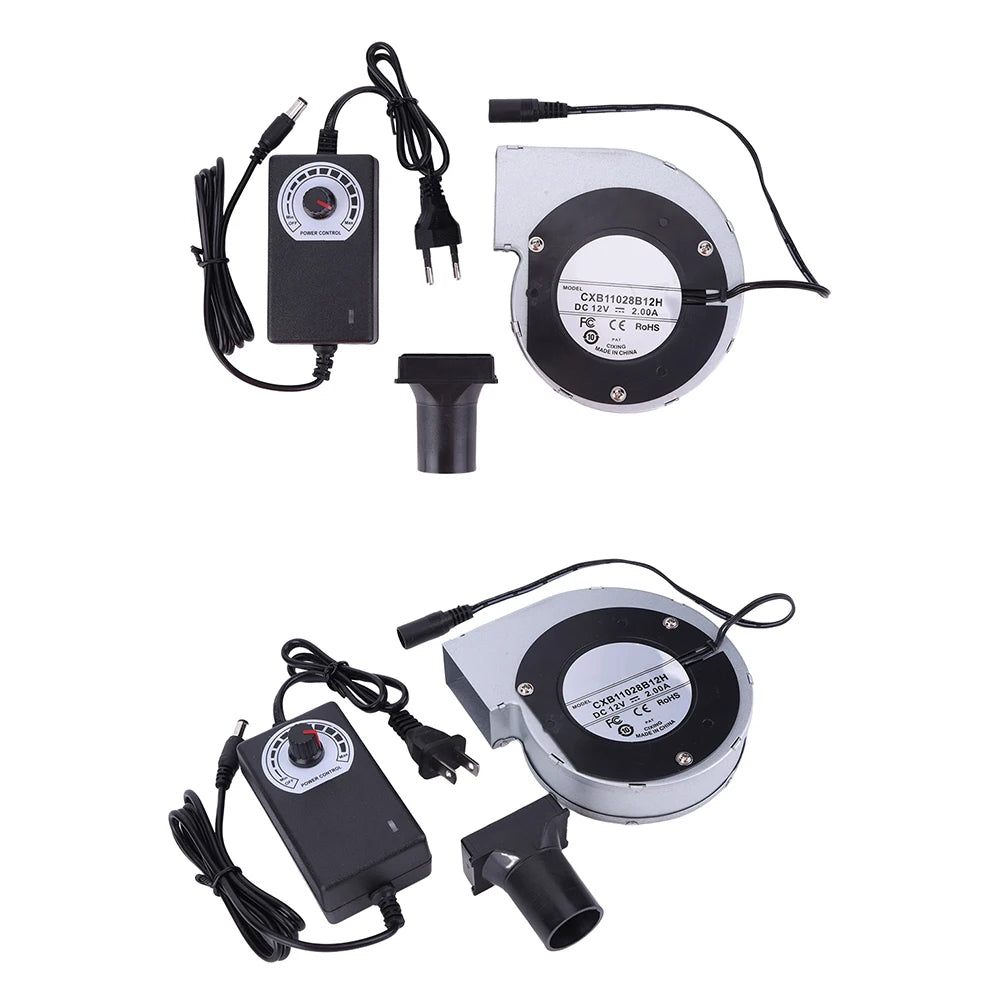 12V BBQ Ventilator | 6000RPM | Variabele Snelheidsregeling | Turbo Blower voor Grill, Houtkachel & Outdoor Koken