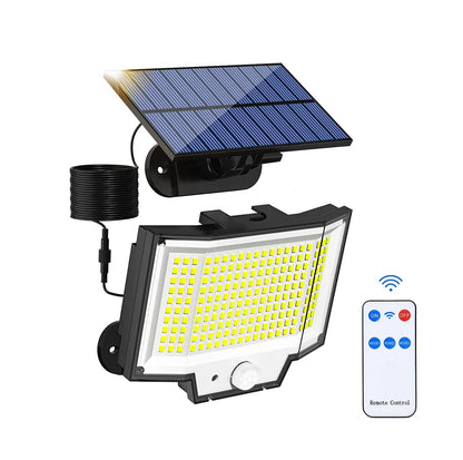 Solar Motion Lights 200LED - Outdoor Solar Flood Security Light with Separate Panel, IP65 Waterproof, with Remote Control