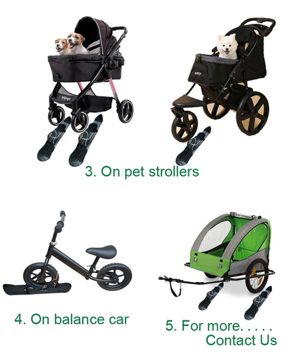 Ski Plate Wheelblades – Universelle Schlittenski für Kinderwagen, Rollstühle und Laufräder