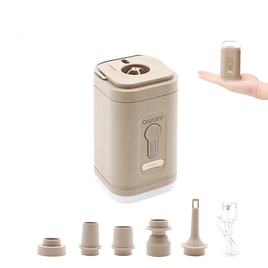 Draadloze Oplaadbare Luchtpomp – Mini Air Compressor voor Buitenshuis, Zwemband, Luchtbed & Multifunctionele Luchtpomp