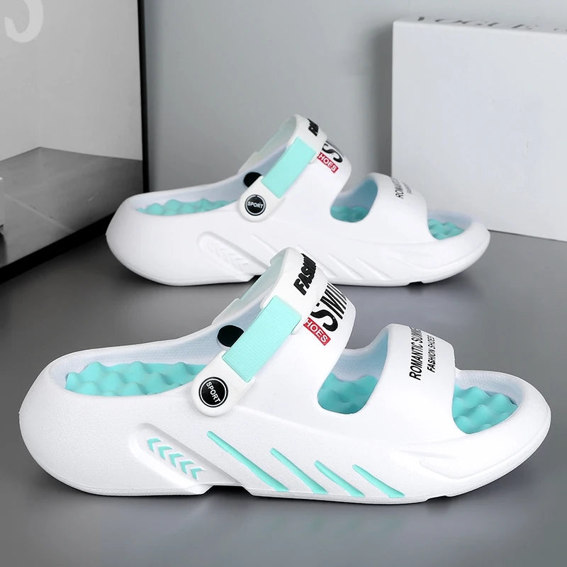Zomer Heren Massage Slippers – Comfortabele Outdoor en Indoor Sandalen, Lichtgewicht Slip-On in Grote Maten 47-48