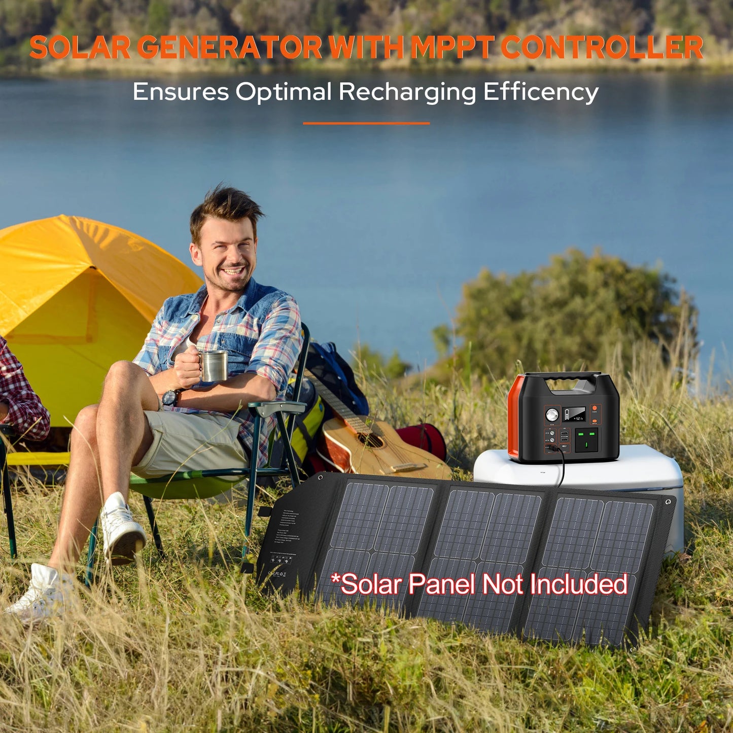 Draagbare Powerstation 300W/150W – LiFePO4 Solar Generator met AC/DC/USB/USB-C, 80000mAh voor Camping, CPAP & RV