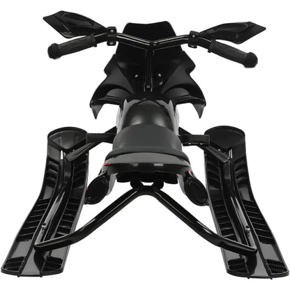 Steering Sled with Adjustable PU Cushion - Emergency Brake for Feet - Pull Rope &amp; Comfortable Handles - Skiing for Kids 3+