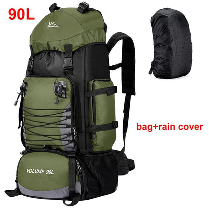 Grote 90L Outdoor Rugzak – Militaire Reistas voor Hiking, Kamperen & Bergbeklimmen | Nylon Rucksack voor Heren & Dames