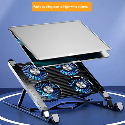 Nieuwe Draagbare Laptop Koeler Stand – Opvouwbare Cooling Pad met 4 Ventilatoren voor 13-17,3 Inch Notebooks