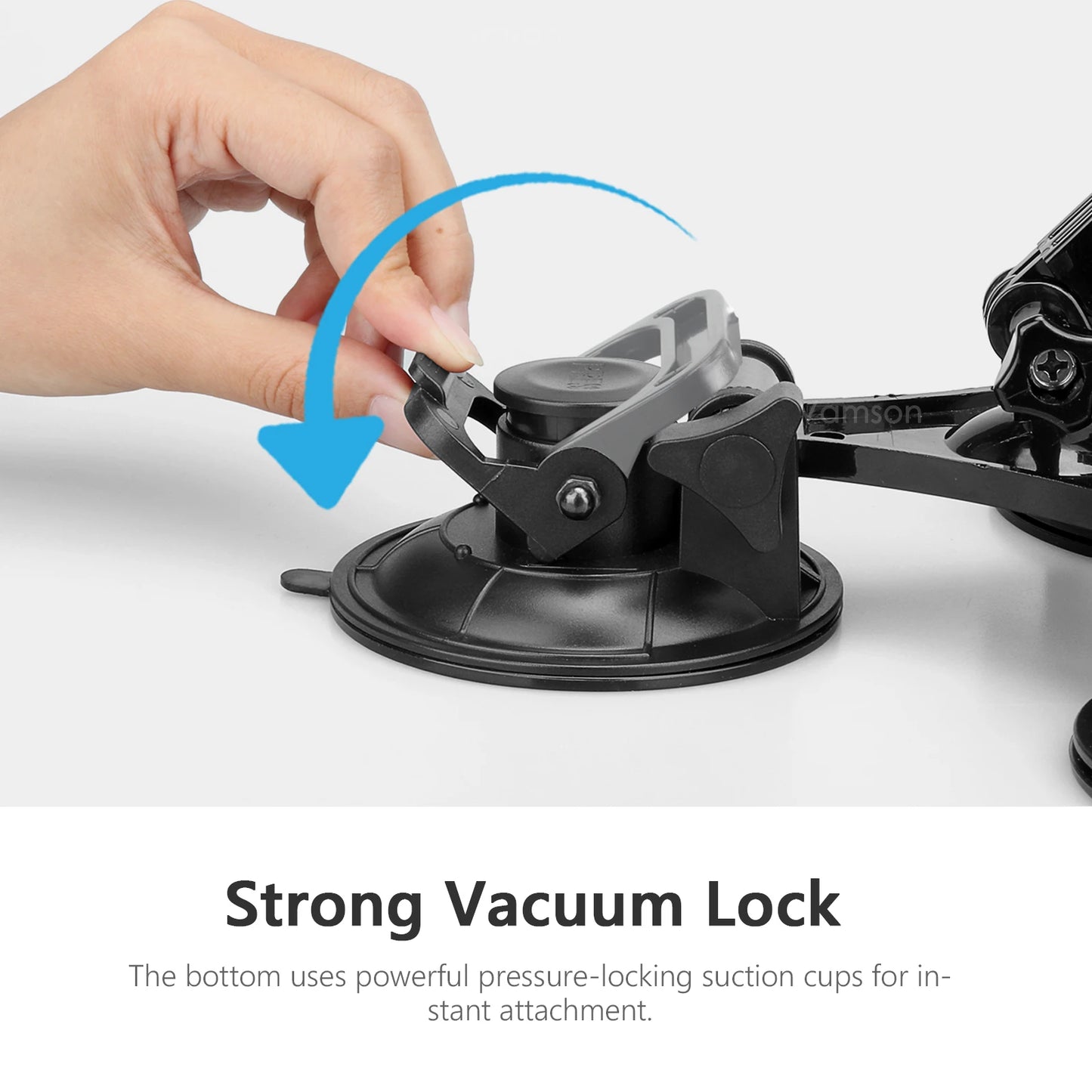 Vamson Driehoek Zuignap Statiefhouder - Compatibel met Insta360, GoPro Hero, DJI Action, en Smartphones