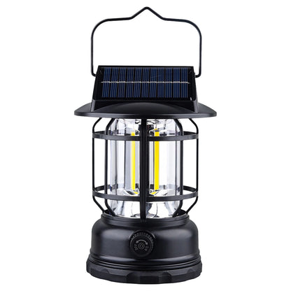 Solar Camping Lantaarn | Dimbare Retro Hanglamp voor Buiten, Kamperen & Noodgevallen