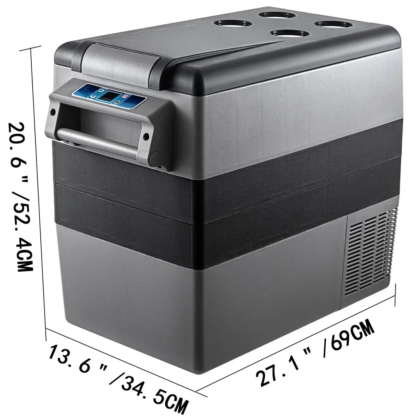 35L-50L Draagbare Autokoelkast – Mini Koelbox met Compressor, 12/24V DC en 110-240V AC, Ideaal voor Camping en Reizen