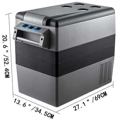 35L-50L Draagbare Autokoelkast – Mini Koelbox met Compressor, 12/24V DC en 110-240V AC, Ideaal voor Camping en Reizen