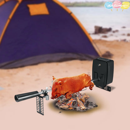 BBQ Draaigrill Set met Motor | RVS Rotisserie Kit voor Gasgrill, BBQ & Vuurkorf