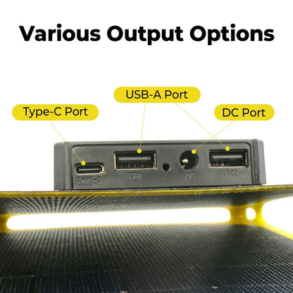 40W Opvouwbaar Zonnepaneel | USB + PD QC 3.0 | Draagbare Oplader voor Telefoon & Powerbank
