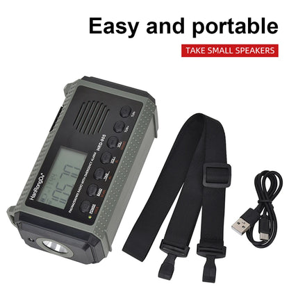 Draagbare Noodradio met Handcrank – Solar Powered AM/FM/SW Radio, Powerbank & LED Zaklamp