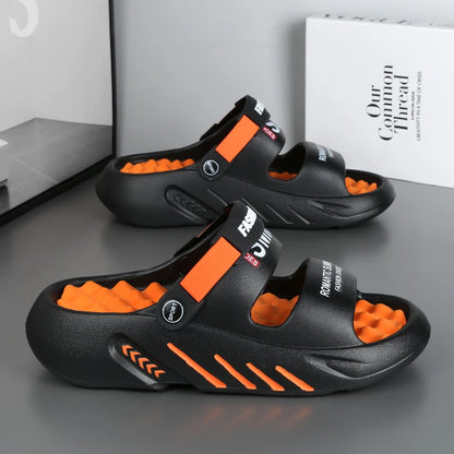 Zomer Heren Massage Slippers – Comfortabele Outdoor en Indoor Sandalen, Lichtgewicht Slip-On in Grote Maten 47-48