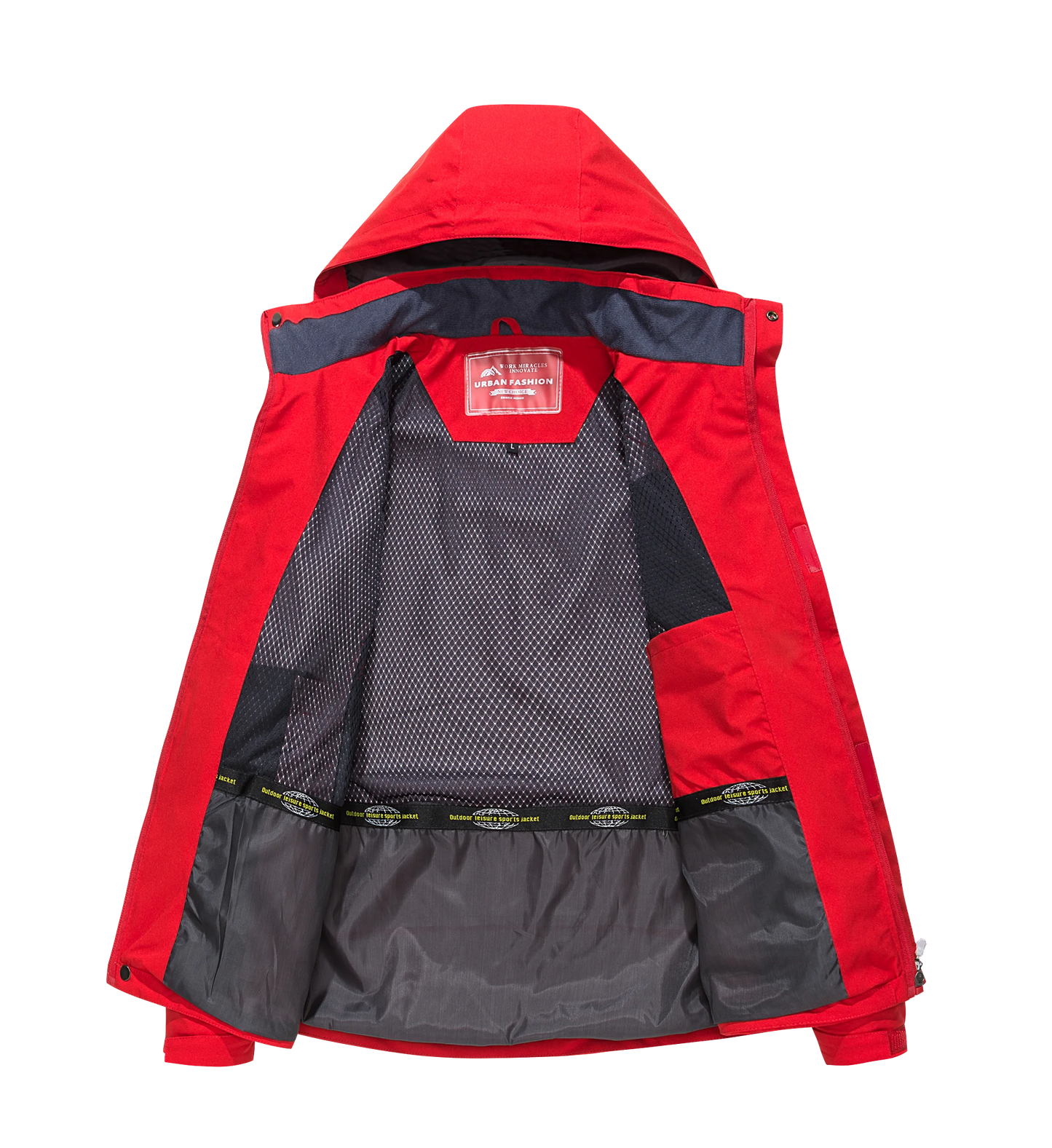 Heren Waterdichte Hiking Jas – Winddichte Outdoor Jas met Afneembare Capuchon, Grote Maten voor Lente en Herfst