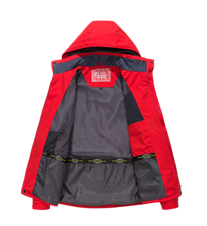 Heren Waterdichte Hiking Jas – Winddichte Outdoor Jas met Afneembare Capuchon, Grote Maten voor Lente en Herfst