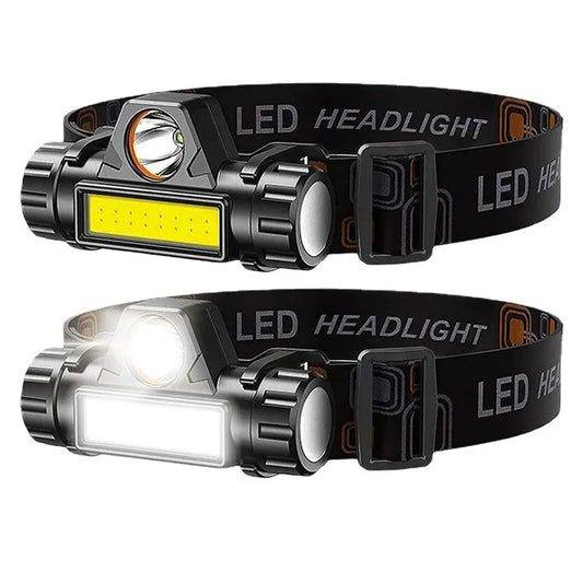 Oplaadbare COB LED USB Hoofdlamp – Sterke Magnetische, Superheldere en Waterdichte Headlamp voor Outdoor, Vissen en Nachtactiviteiten