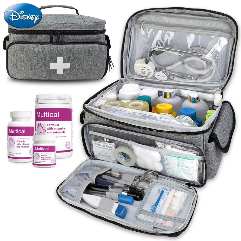 Reise-Erste-Hilfe-Set-Tasche – multifunktionaler medizinischer Organizer, mehrschichtige Medikamentenbox für Zuhause und Reisen