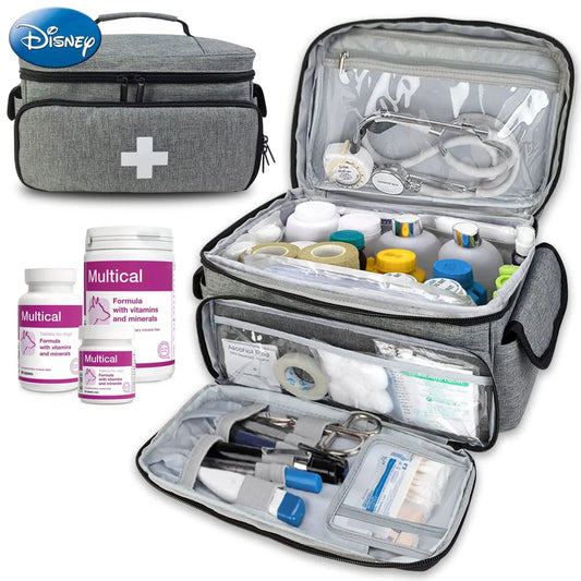 Reise-Erste-Hilfe-Set-Tasche – multifunktionaler medizinischer Organizer, mehrschichtige Medikamentenbox für Zuhause und Reisen