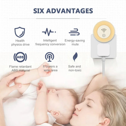 Plug-in Ultrasonic Pest Repellent & Nachtlamp, Elektronische Mosquito, Muizen en Insecten Repeller met Frequentieverandering, Veilig en Stil