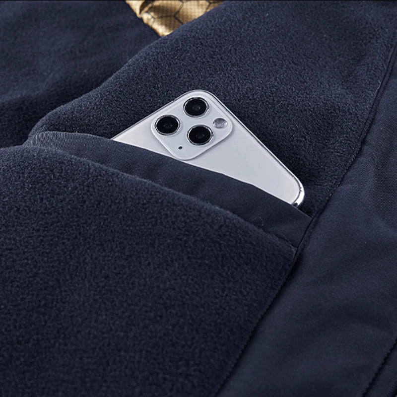 Wasserdichte taktische Softshell-Winterjacke – Outdoor-Windjacke mit Kapuze zum Wandern, Camping und Skifahren